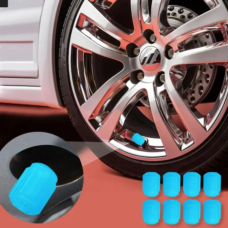 [Summervibes] 8- or 16-Pack Tire Valve Caps — Anti-Corrosion & Leak-Proof; Maintains Tire Pressure; Universal Fit for Cars, Trucks, SUVs, Motorcycles, and Bicycles