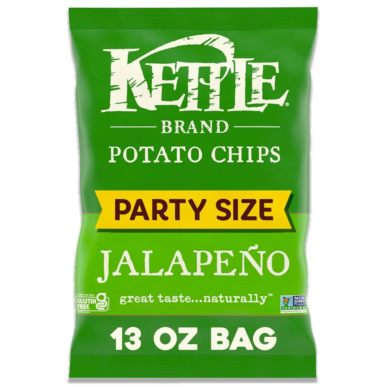 Potato Chips, Jalapeno Kettle Chips, Party Size, 13 Oz