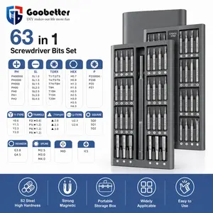 Multi-purpose 63-in-1 Magnetic Screwdriver Set, Repair Tool Kit for Phone, Laptop, DIY