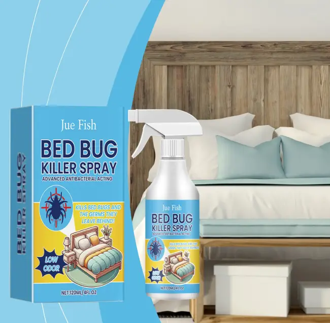 Bed Bug Killer Spray, Fast-Acting On-Contact Solution, Non-Toxic Safe for Kids & Pets, No Cleanup Needed, Multi-Purpose Household Spray for Fleas, Mites, Flies & Mosquitoes