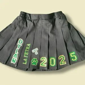 2025 Graduation Cheer Skirt - Customizable Womenswear Bottom, Green Accents, and Unique Designs for Memorable Keepersake
