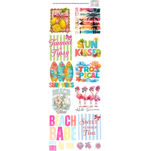 Beach Babe 60x22" DTF Ready to Ship Gang Sheet