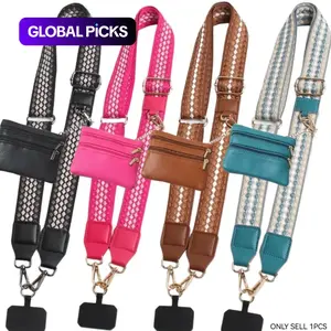 Clip and Go Strap for Phone with Wallet Crossbody, Adjustable Mobile Phone Strap with Zipper Pouch, Perfect Gift for Mother's Day or Birthday, Wallet Phone Lanyard, Phone Accessory #GLOBAL PICKS