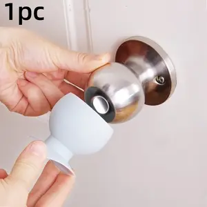1pc Door Handle Dust Cover, Round Wall Protector and Door Handle Guard, Anti-Collision Pad, Fashionable Home Protection