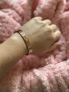 2 Tone Dot and Stripe Bangle