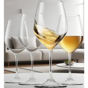 Elegant Clear Wine Glasses Set - Italian Style for Red and White Wine - Reusable Stemware for Parties and Weddings - Durable Glassware for Gifting - Perfect Christmas Present for Women & Men Drinkware Classic Luminous Thin napkin ring