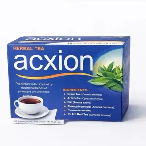 Acxion Herbal Tea Bags, Botanical Infusion with Green Tea, Artichoke and Oat, 30 Count Herbal Tea for Daily Routines Natural Beverage