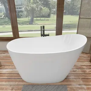 51" x 30" Freestanding Soaking Acrylic Bathtub Free Standing Tub Deep Soaking Bath Tub A29