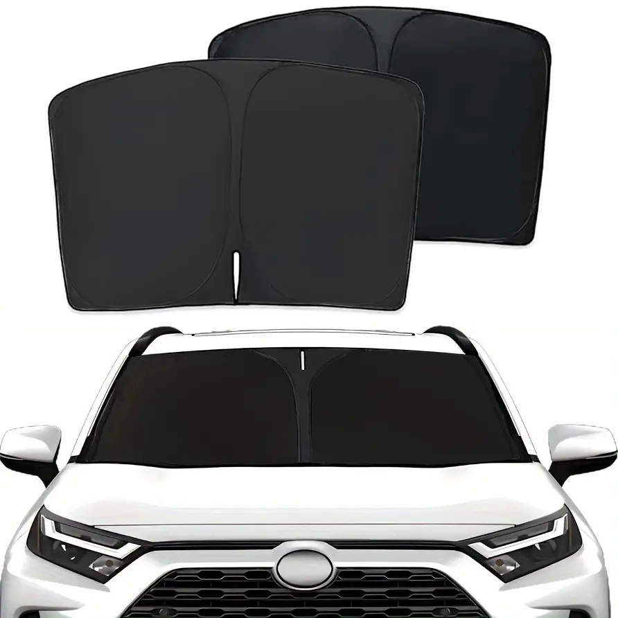 Front Windshield Heat Shield for Tesla Model X 2016-2026, Foldable Vehicle-Specific Car Window Cover, Automotive Exterior Accessory for Interior Cooling