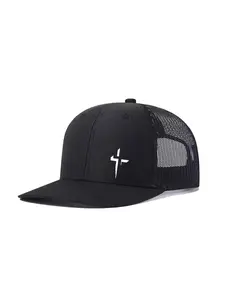 2pcs/1pc Unisex Trucker Hat Cross Printing Mesh Baseball Cap Richardson Slightly Curved Brim Baseball Cap Adjustable Dad Hats Outdoor Mesh Breathable Sun Hat Gift for Men Women Trucker Style Hat