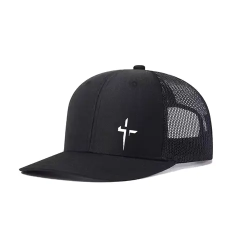 2pcs/1pc Unisex Trucker Hat Cross Printing Mesh Baseball Cap Richardson Slightly Curved Brim Baseball Cap Adjustable Dad Hats Outdoor Mesh Breathable Sun Hat Gift for Men Women Trucker Style Hat