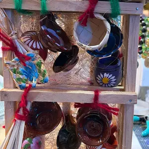Mexican Huacal Kitchen Trasterito Huacal Con Accessorios De Barro Handcrafted Clay Accessories for Authentic Kitchen Decor