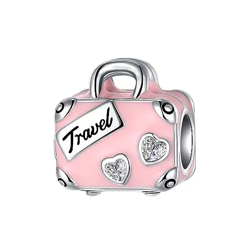Pink Travel Bag Charm