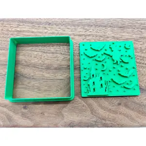 Witch and Bats Cookie Cutter and Embossed Stamp