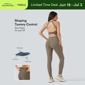 【Creator‘s Pick】Halara UltraSculpt Tummy Control Training Jumpsuit with Pockets-Easy Peezy Edition #SwimWeek