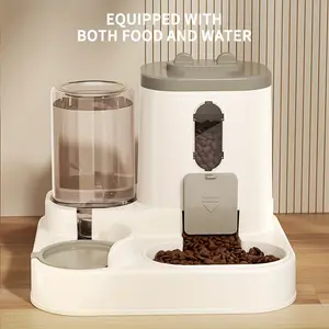 Automatic Cat Feeder & Water Dispenser – 2-in-1 Food Bowl with Quantitative Feeding for Healthy Pet Diet