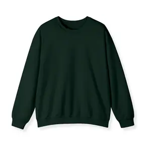 Plain Crewneck Sweatshirt Long Sleeve, Unisex Fleece Pullover, Cozy Fit for Men and Women, Gildan 18000, Tops Menswear, Casual Streetwear