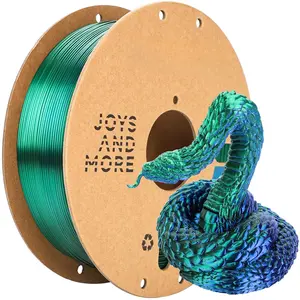 Silk PLA Filament 1.75mm Blue Green Dual Color PLA 3D Printer Filament 2 in 1 Coextrusion 1KG Spool(2.2lbs) 3D Printing Filament Dimensional Accuracy +/- 0.03mm Fits for  FDM 3D Printers