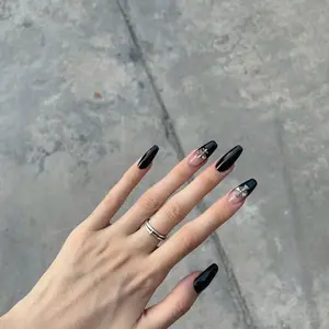 Black Chrome hearts | Handmade press on nails