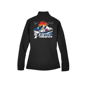 Women's Polaris Vintage Snowmobile 70's Jacket Black Womenswear Fleece Polyester Reflective Apparel