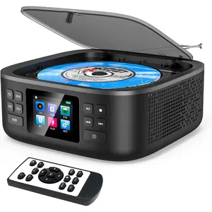 Portable CD Player ,Desktop CD Player with   Boombox Portable CD Players for  Built-in Dual Speakers FM Radio & Speaker, LED Screen Support USB/AUX Headphone Jack