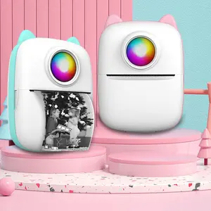 Portable Wireless Sticker Printer- Mini Bluetooth Thermal Printer- Photo, Label, Sticker, Text, List Printing- Connected to Mobile Phones- for Students, Kids Use