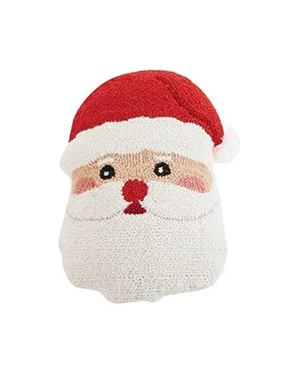 Peking Handicraft 31RN273C16OB 12 x 16 in. Santa Face Shaped Hook Pillow