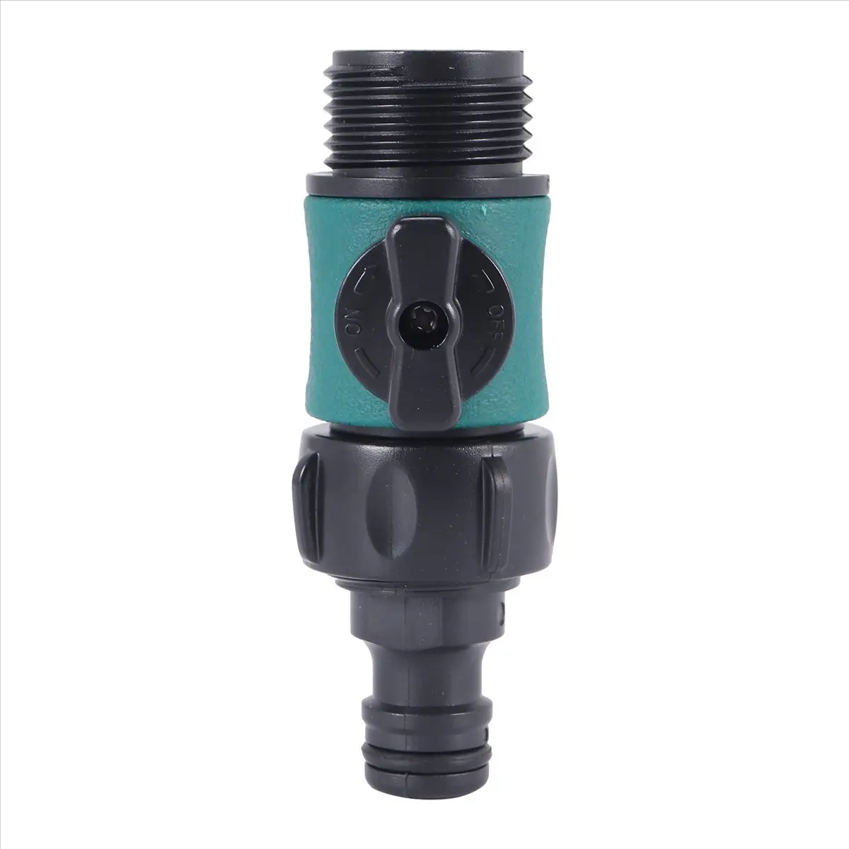 Durable & Long-Lifespan Low-Pressure Plastic Valve, 3/4 in Male Thread Quick Connector, Outdoor Flow Control Hose Switch Extender for Industrial Irrigation, Car Wash (1 Pc, Garden Water Connectors Compatible)