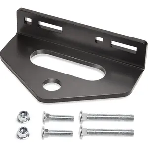 Zero Turn Mower Trailer Tow Hitch, 1/4"(6mm) Thick Heavy Duty Steel Universal Lawn Trailer Hitch 2"-5.1" Hole Center, Versatile Chain Slot Rugged Steel Included Carriage Bolt Hardware