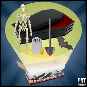 ULTIMATE Black Coffin Playset for WWE & AEW Wrestling Action Figures