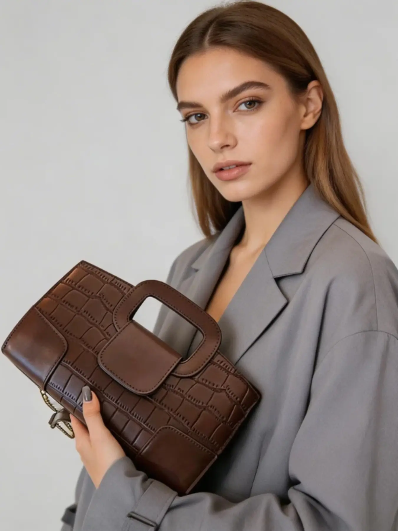 Elegant Crocodile Pattern Chain Crossbody Bag, Casual Single Shoulder Bag, Stylish Design for Daily Use, All Seasons Accessory, Fashionable Shoulder Bag, Fashion Crossbody Handbag