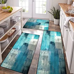 Abstract Art Painting Kitchen Mat, 1 Set Non-slip Kitchen Area Rug, Rectangle Home Decor Floor Mat for Kitchen Dining Room, Home Decor