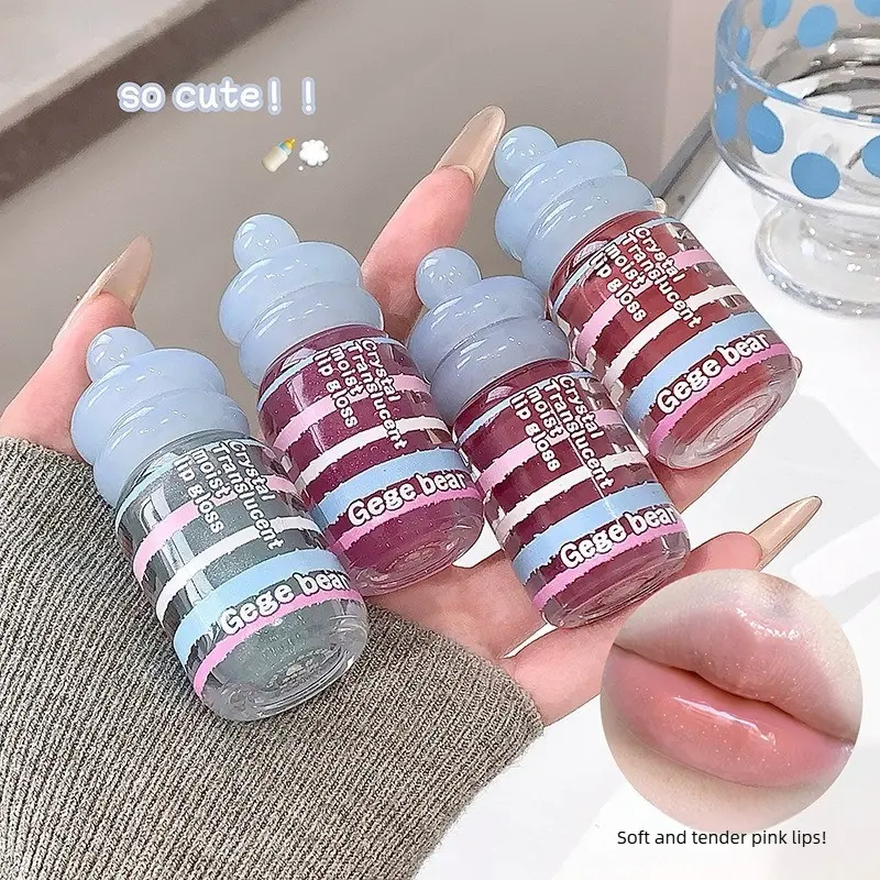 Pack of 4 Crystal Clear Moisturizing Lip Gloss Hydrating and Transparent Moisturizing Natural Lip Care Lip Gloss