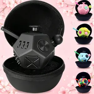 6-Sided Infinity Stress Relief Cube for Adults & Kids | Improves Focus & Mindfulness, Silent & Audible Modes, Portable with Carry Case