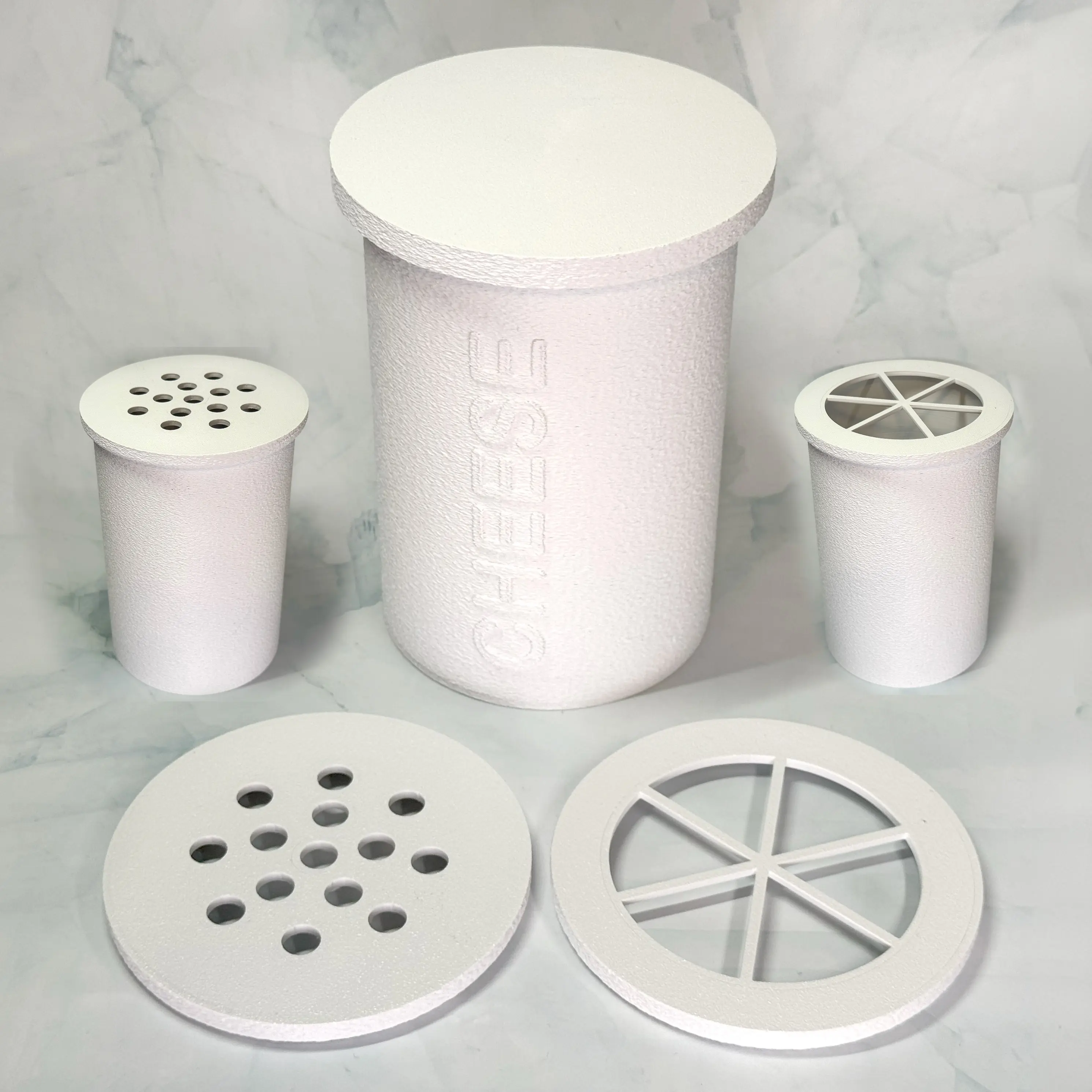 Large Coarse Cheese & Spices Shaker - Dispenser Container with Lid / Cover