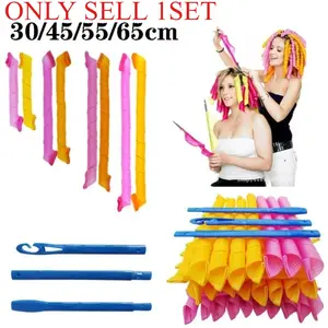 10/20Pcs Heatless Curling Rod Soft Hair Curler No Heat Hair Rollers Spiral Curls Lazy Curlers Long Perm Rods Women Styling Tools