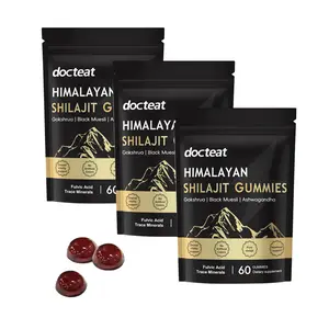 【GRAB 3 NOW】Natural Shilajit Gummies - Herbal Supplements with Ashwagandha, Gokshura, Black Ginger - 60-Count Ashwagandha & Stress Calm Support for Daily Physical Energy, Vitality & Dietary Fitness Boost, Ashwagandha Supplements