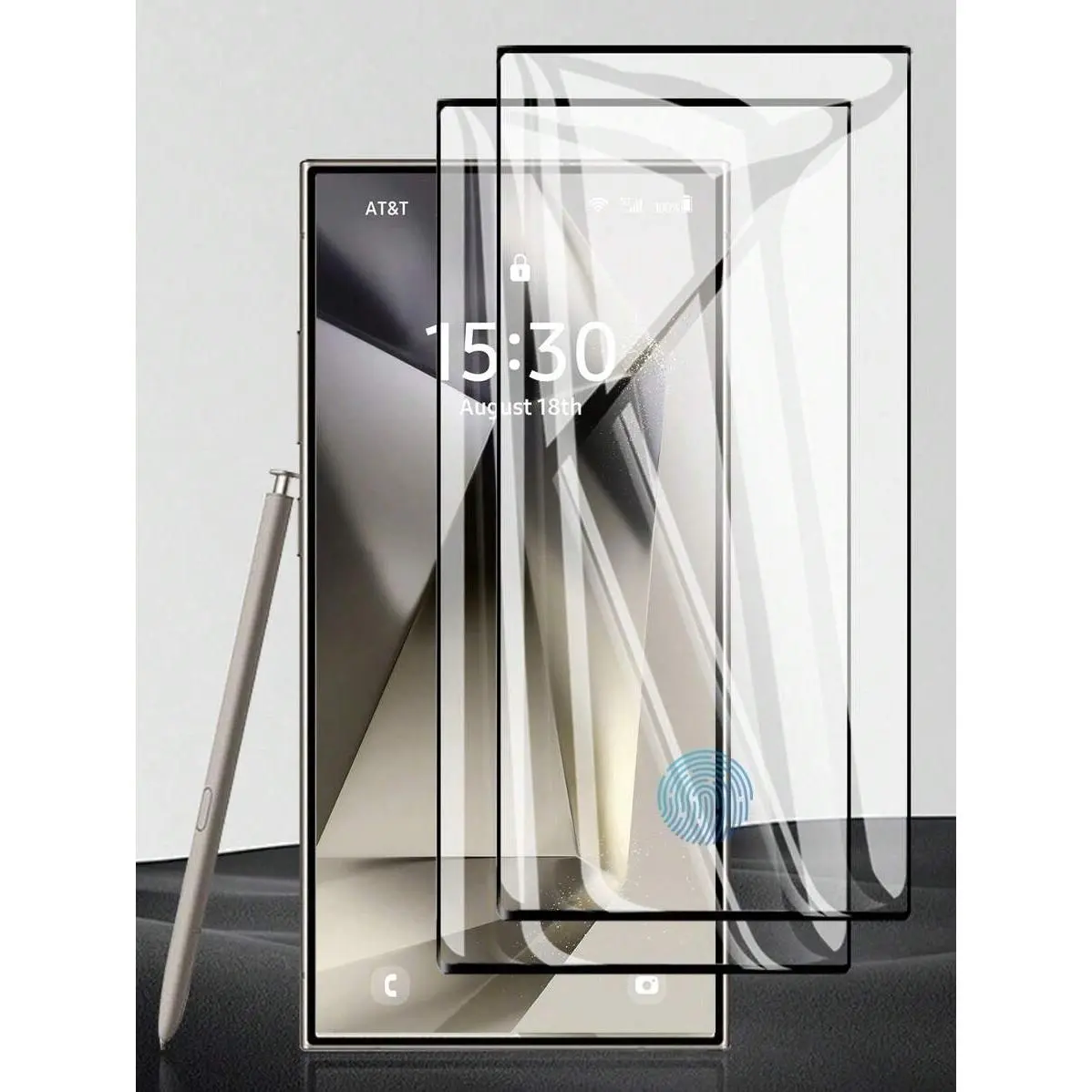 2pcs Curved High Definition Tempered Glass Screen Protector Compatible With Galaxy S21/S22/S23/S24 Ultra/S24 FE/S25 Ultra/S25, Anti-Fall, Anti-Scratch, Waterproof