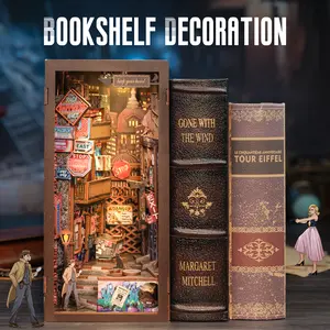 The Long Goodbye DIY Book Nook Kit, Detective Theme 3D Wooden Puzzle with Built-in LED Light, Puzzle-Solving Elements, Fun Stress Relief Assembly for Adults Teens, Exquisite Gift for Mystery Lovers Friends Family