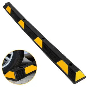 GARVEE Curb Parking Garage Floor Stopper - 72 Inch Extra Wide Heavy Duty Rubber Parking Lot Stopper, for Vehicles Truck Driveway, Protect Pumpers from Cars Vans Trucks(2PCS)