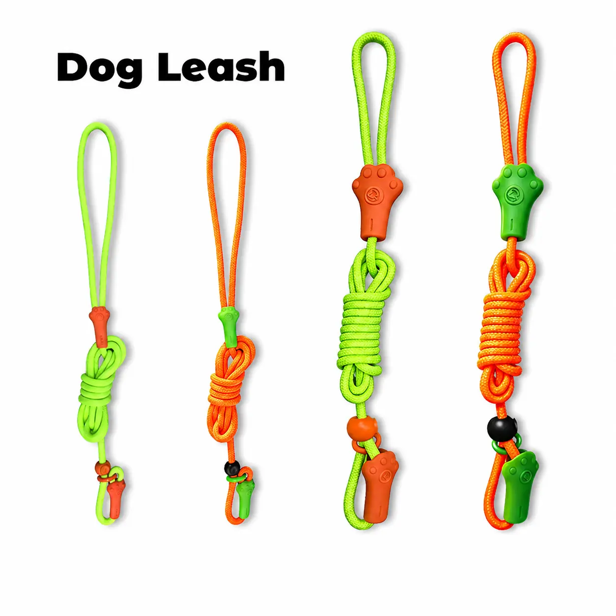 Reflective Slip Lead Dog Leash, Adjustable No Pull Training Rope Leash for Small Medium Large Dogs, Durable Fluorescent Pet Lead