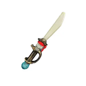 212 MAIN Light Up Pirate Katana Skull Bubble Wand - Skull Sword, Robotic Sounds, Pirate-Themed Garden Water Play Accessory, Party Bubble Machine, Bubble Maker