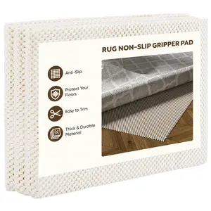 Non Slip Rug Pad Rug Gripper for Hardwood Floors, Extra Thick Non Slip Mat Under Carpet