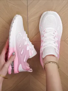 Women's Fashionable Lace Up Front Sneakers, Lightweight Breathable Comfortable Sports Running Shoes, Athletic Running Shoes for Daily Wear, Perfect for Students and Outdoor Sports