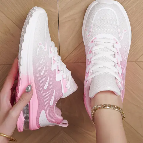Women's Fashionable Lace Up Front Sneakers, Lightweight Breathable Runner, Comfortable Sports Running Shoes for Daily Wear, Perfect for Students and Outdoor Sports