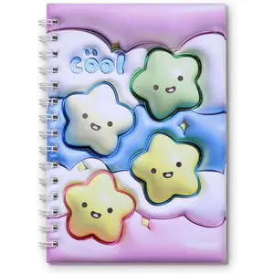 Sticker Book for Collecting - A5 Album Organizer with  Puffy Cover, 40 Sheets (80 Pages)  Release Paper, Blank Sticker Storage Collection Book for  Girls Adults ()