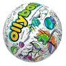 Ollyball Patented Inflatable Indoor Utility Ball - Youth-Friendly, Waterproof Coloring with Any Marker or Crayon, for Volleyball, Soccer, Fun and Engaging Play Experience