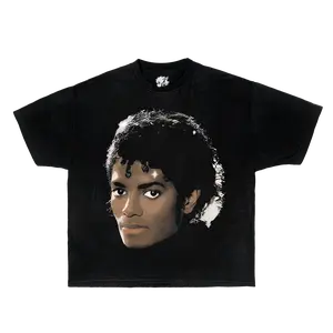 Michael Jackson Big Head Boxy Vintage Shirt Graphic MJ Music Tee Streetwear Unisex