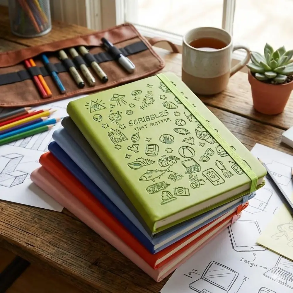 Tear-Resistant Splashproof Notebook for Students & Professionals, Large Capacity Durable Journal for School, Office, Travel, Artistic Doodle Planner, Study Essential for Creative Minds.