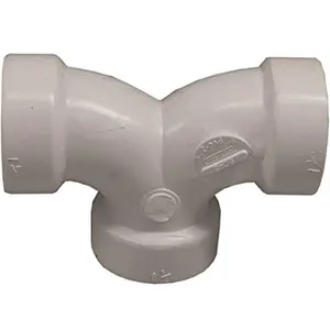 212 MAIN 1.5 in. DWV PVC Double Elbow Water Pipe, Hub Connection, NSF Listed, Charlotte Pipe & Foundry Model 00327 0600HA, for Boating Water Sports